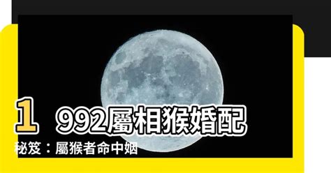 1992屬|【1992猴】1992年猴：揭密你的命運與最速配生肖